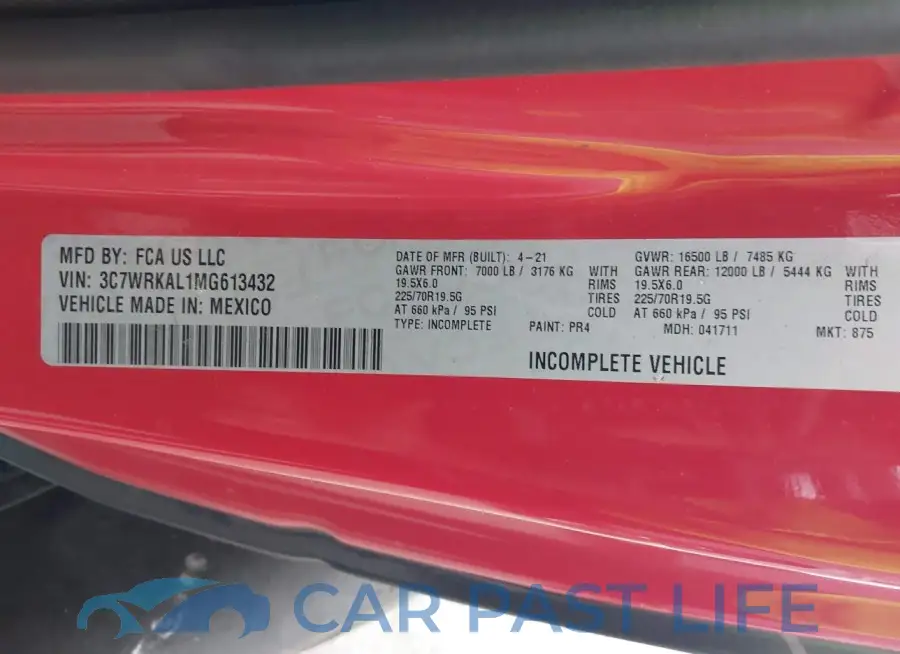 3C7WRKAL1MG613432# 8