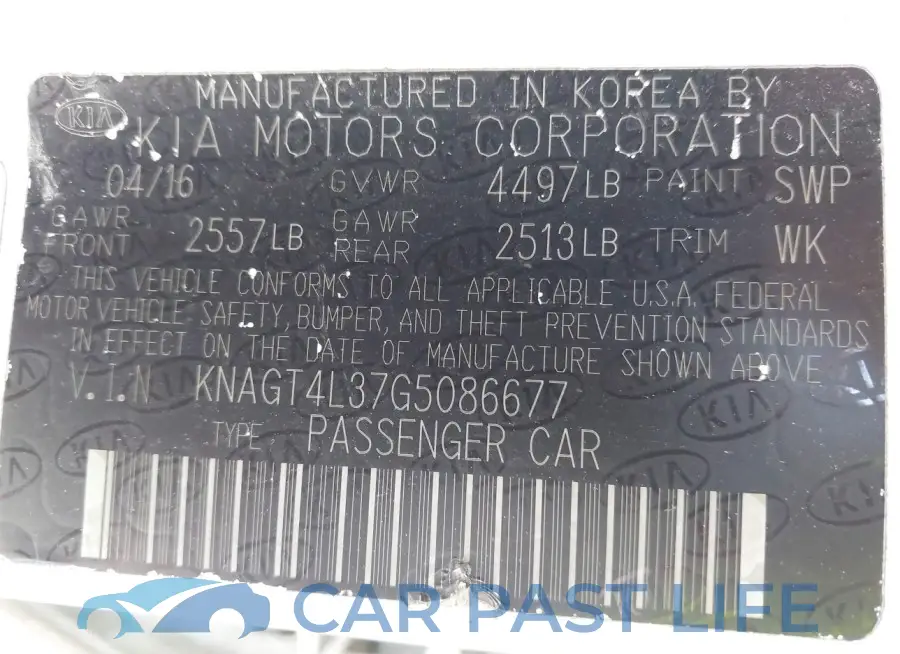 KNAGT4L37G5086677# 9