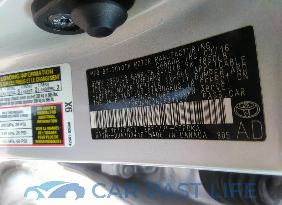 2T1BURHE2GC631432# 9