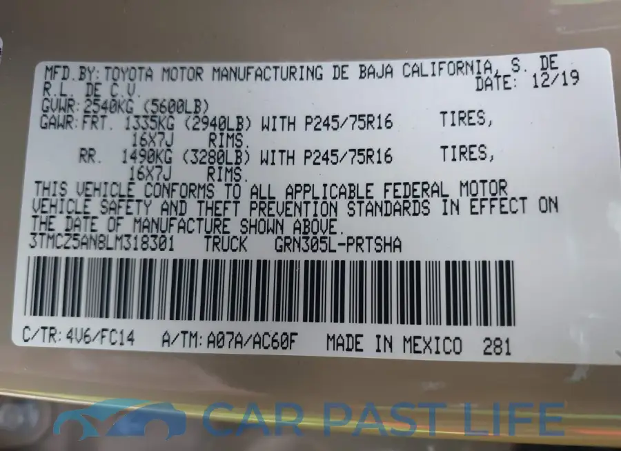 3TMCZ5AN8LM318301# 9