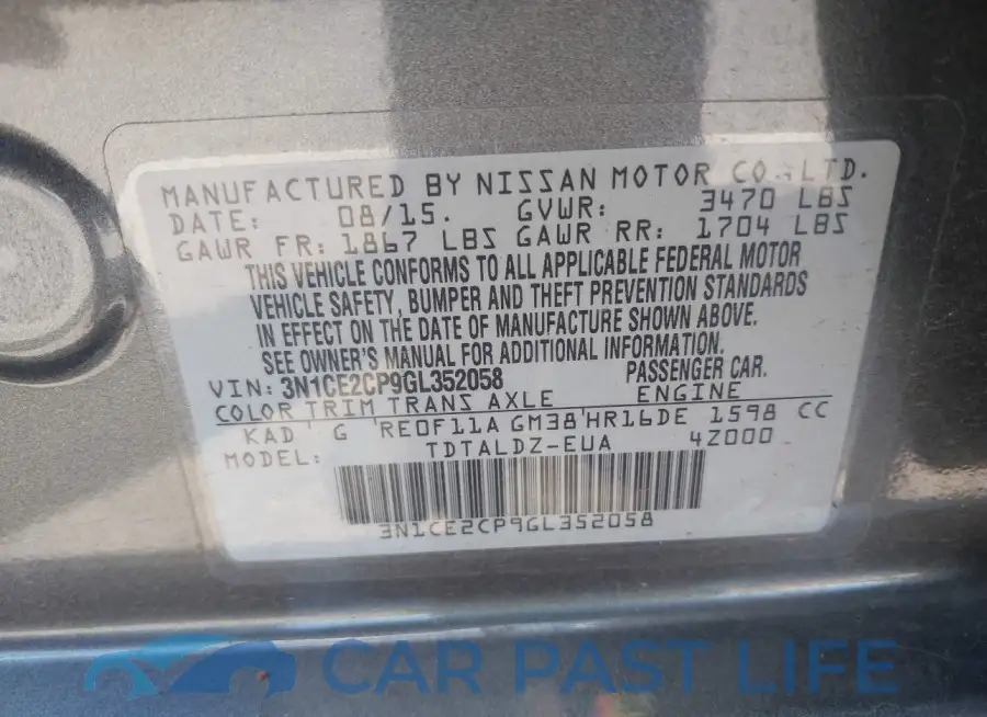 3N1CE2CP9GL352058# 9