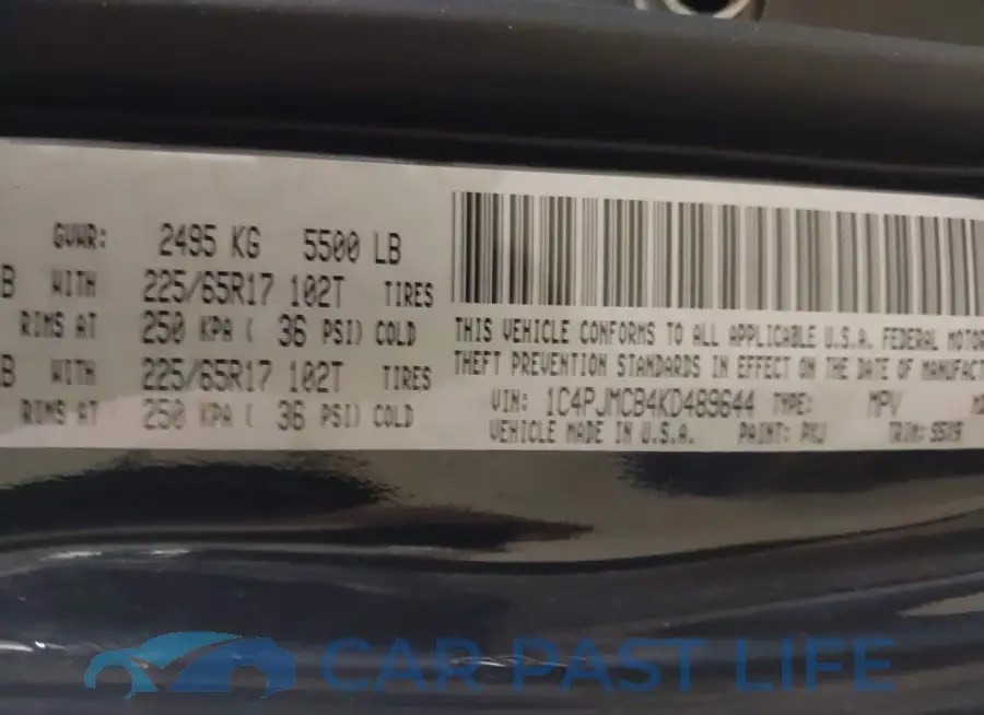 1C4PJMCB4KD489644# 9