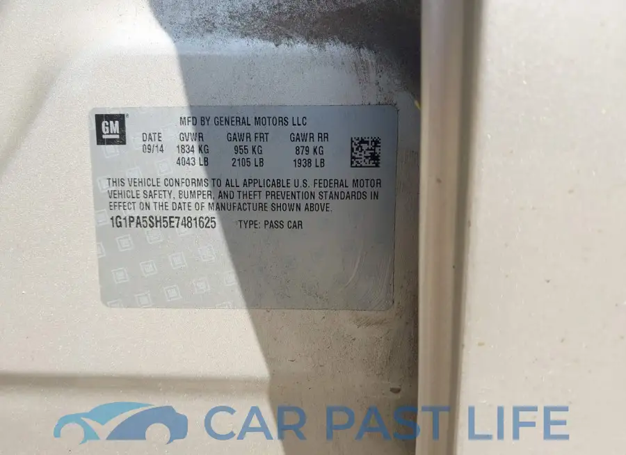 1G1PA5SH5E7481625# 9