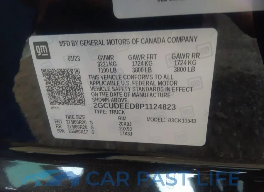2GCUDEED8P1124823# 9
