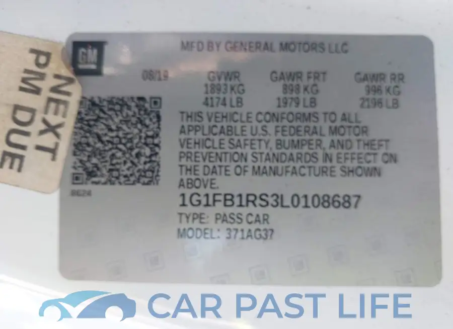 1G1FB1RS3L0108687# 9