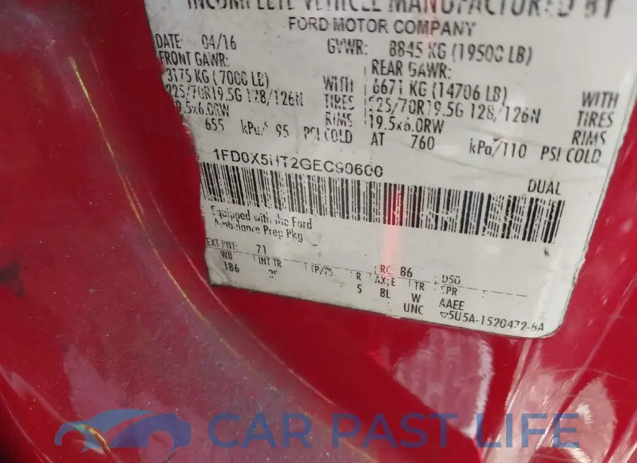 1FD0X5HT2GEC90600# 8
