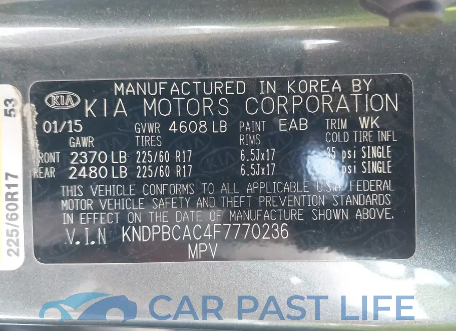 KNDPBCAC4F7770236# 9