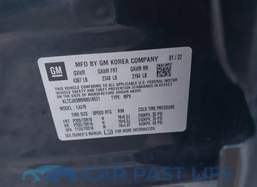KL7CJNSM9NB516521# 9