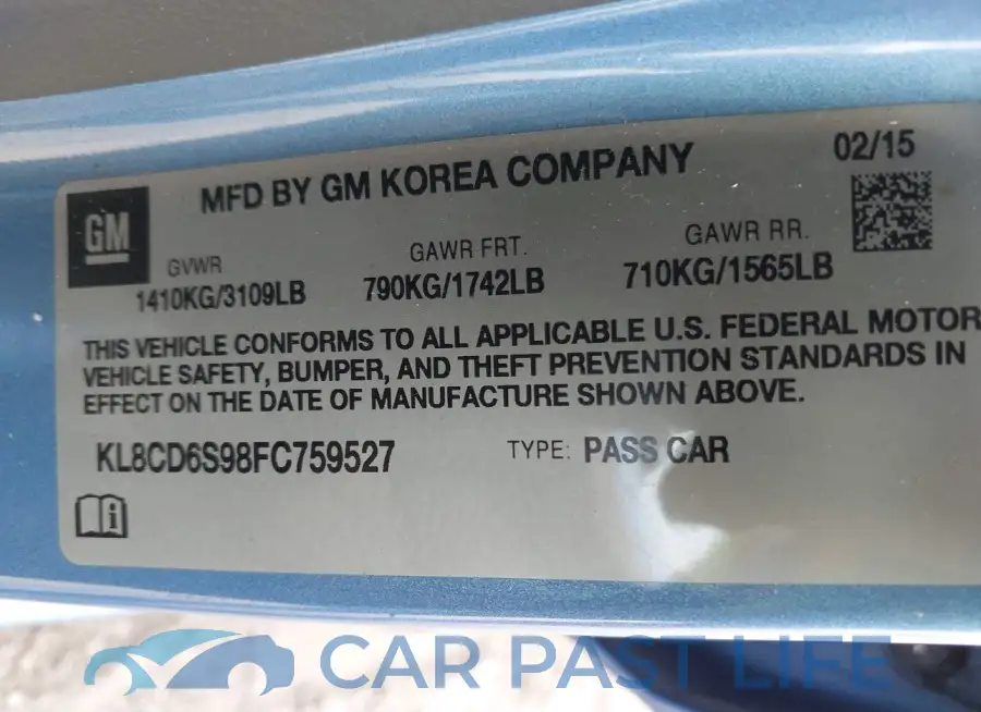 KL8CD6S98FC759527# 9