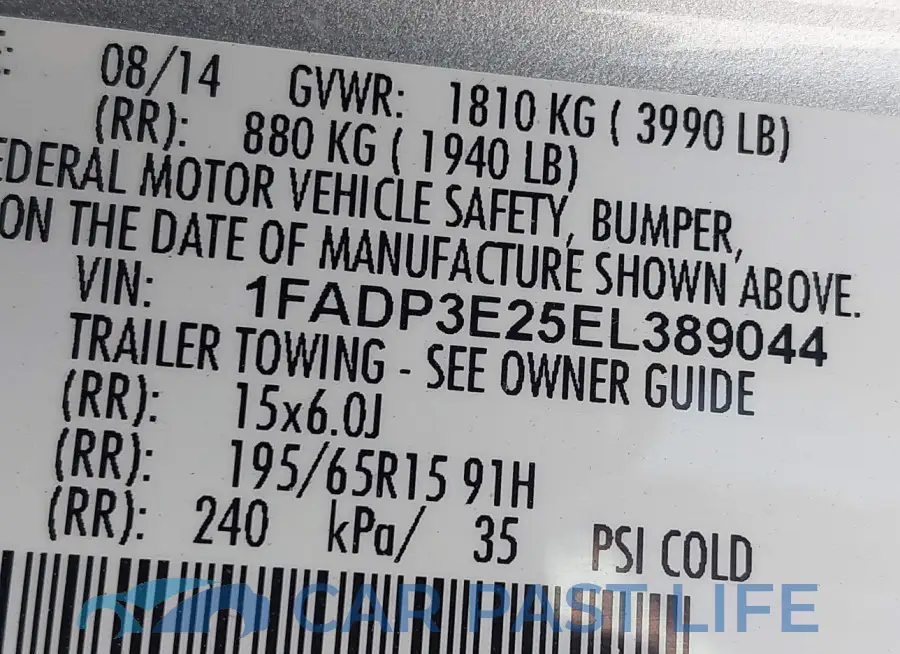 1FADP3E25EL389044# 9