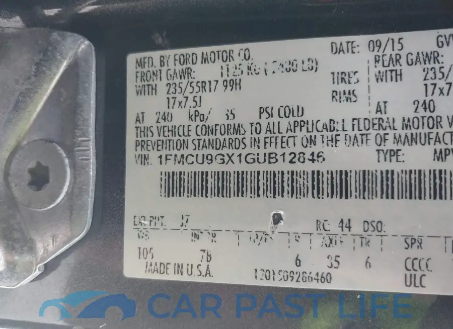 1FMCU9GX1GUB12846# 9