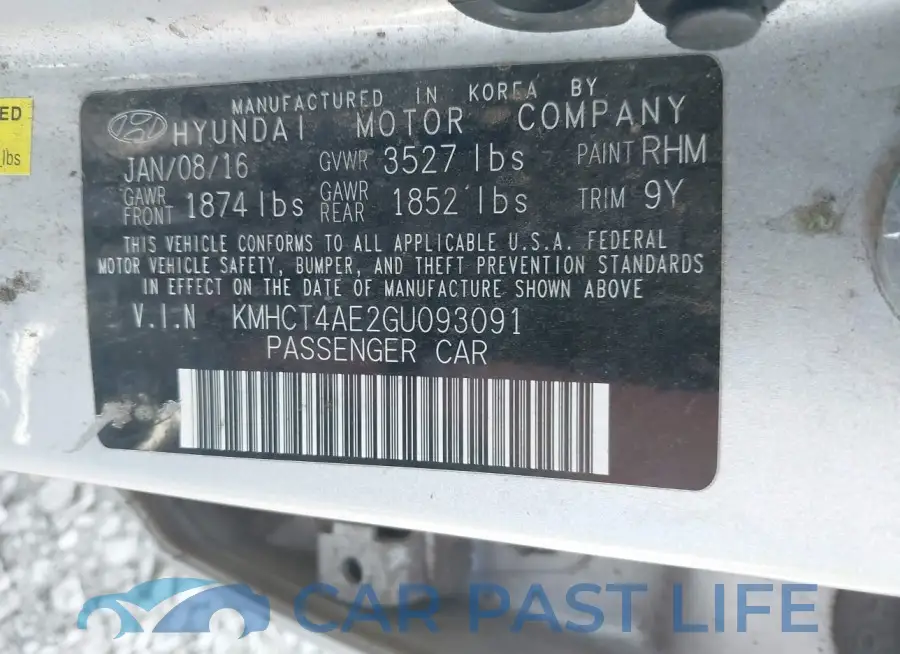 KMHCT4AE2GU093091# 9