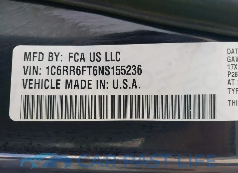 1C6RR6FT6NS155236# 9