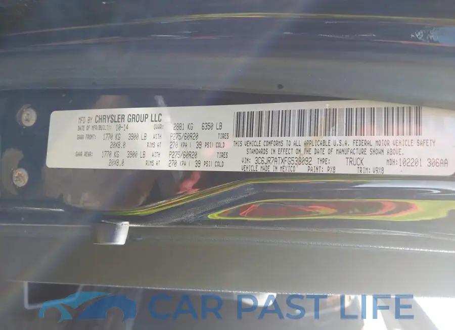 3C6JR7ATXFG533092# 9