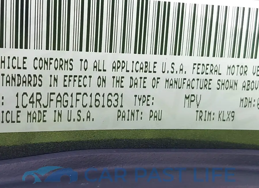 1C4RJFAG1FC161631# 9