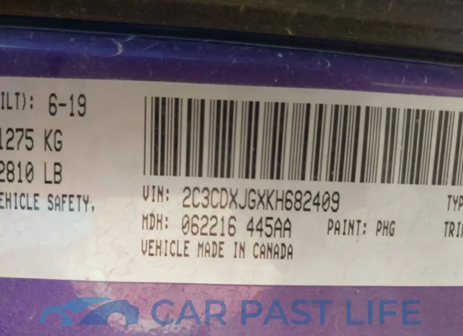2C3CDXJGXKH682409# 9
