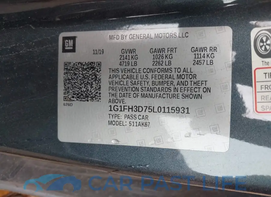 1G1FH3D75L0115931# 9