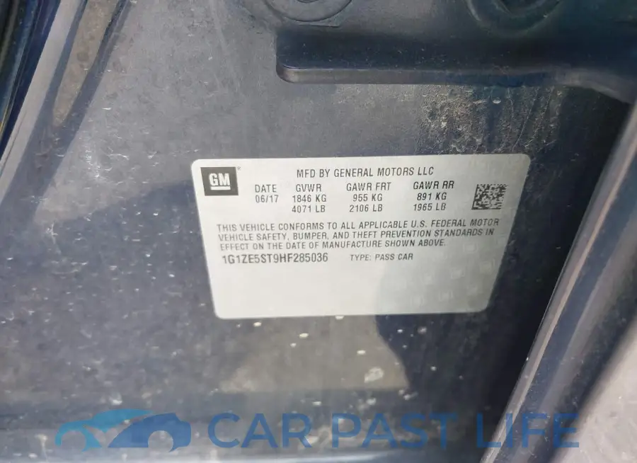 1G1ZE5ST9HF285036# 9