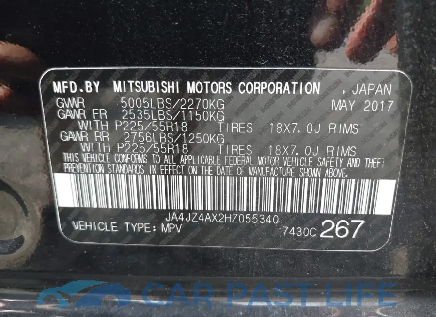 JA4JZ4AX2HZ055340# 9