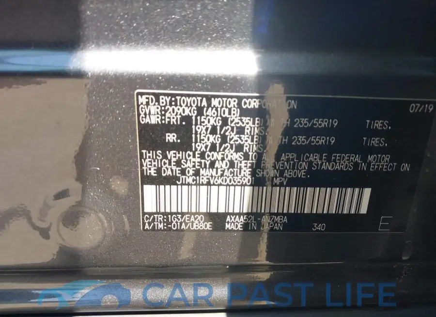 JTMC1RFV6KD035901# 9