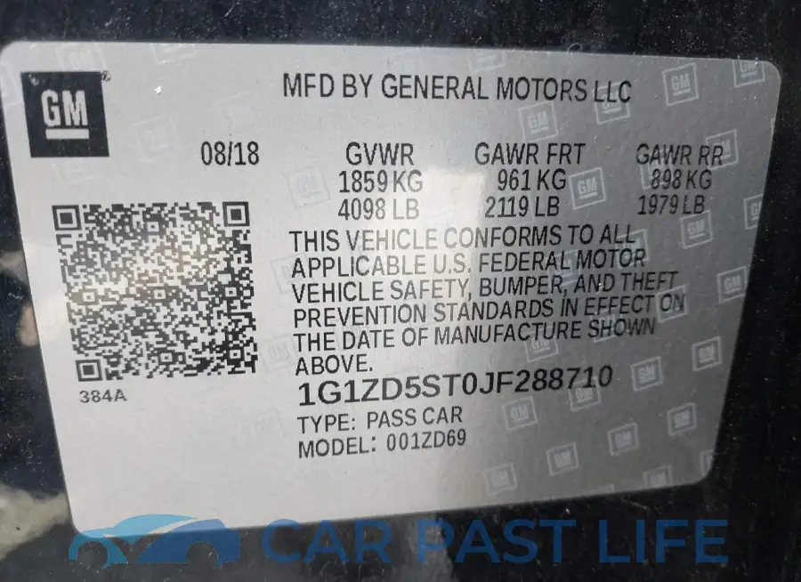 1G1ZD5ST0JF288710# 9