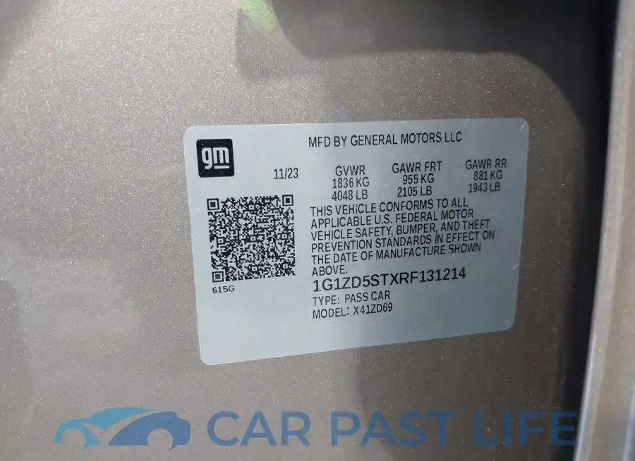 1G1ZD5STXRF131214# 9