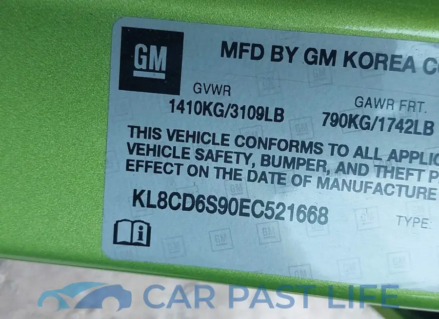 KL8CD6S90EC521668# 9