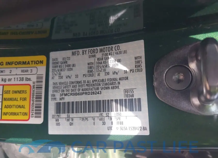 3FMCR9B60PRD28243# 9