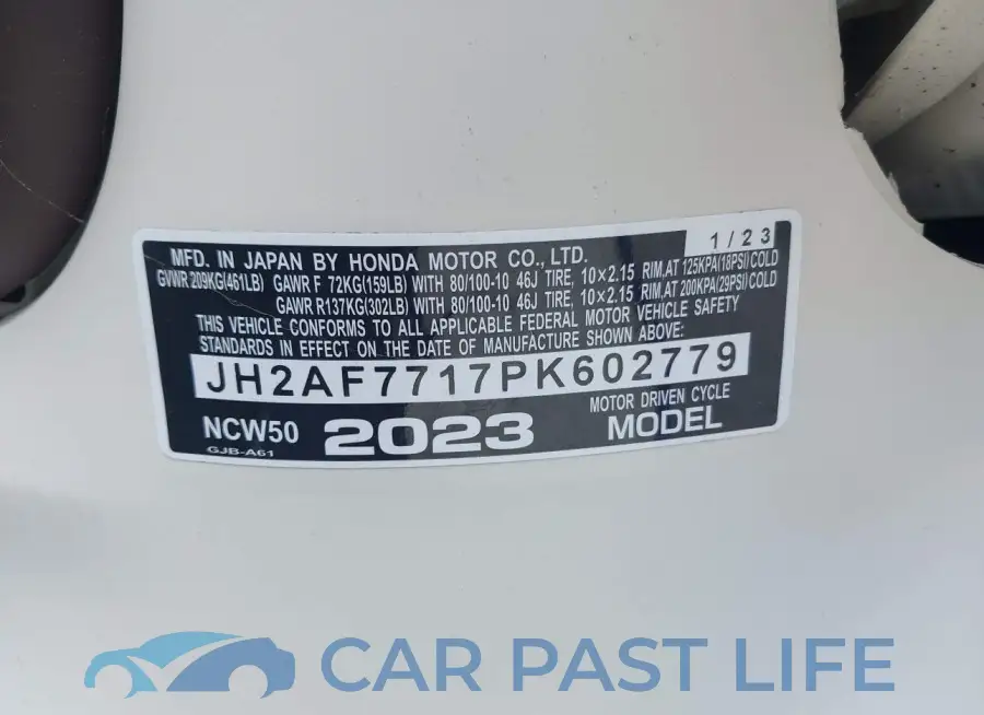 JH2AF7717PK602779# 10
