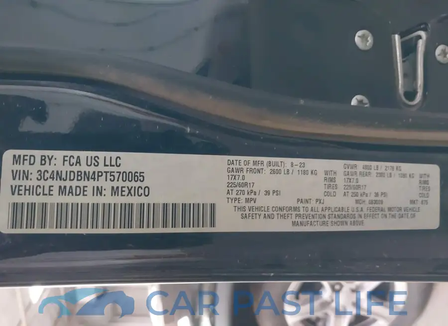 3C4NJDBN4PT570065# 9