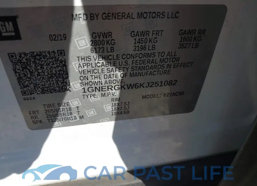 1GNERGKW6KJ251082# 9