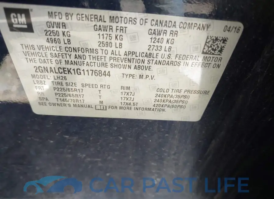 2GNALCEK1G1176844# 9