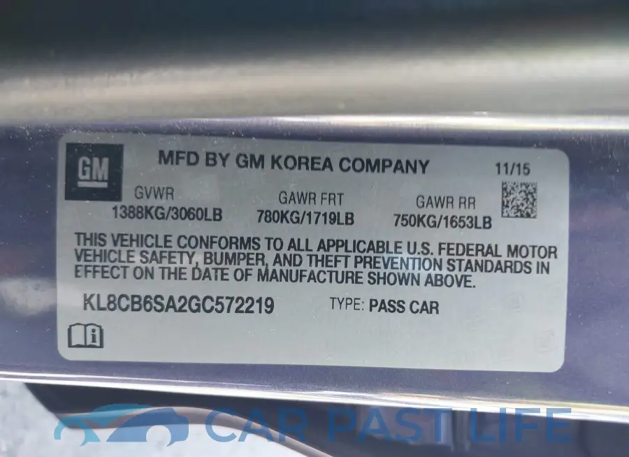 KL8CB6SA2GC572219# 9