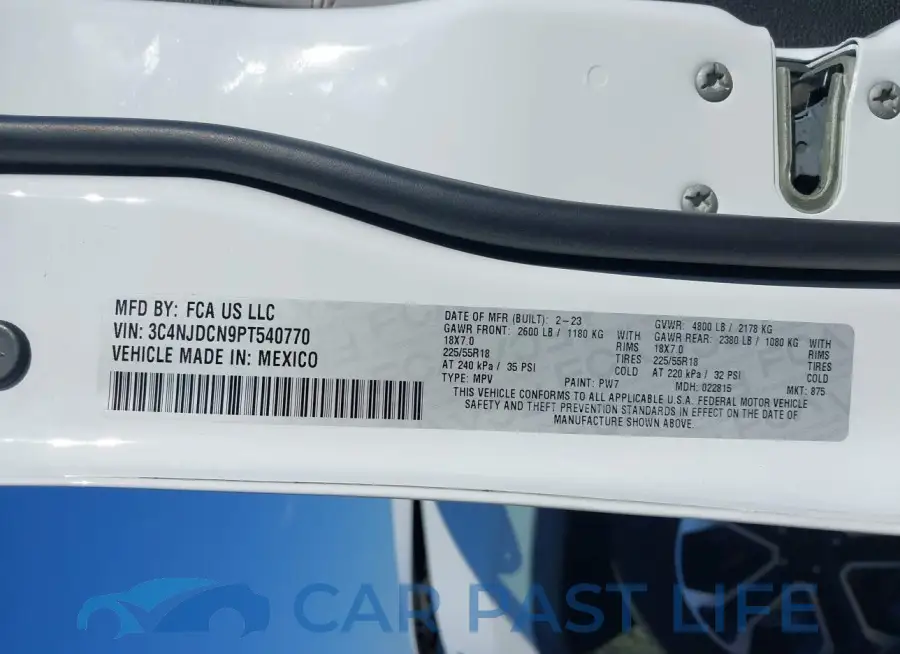 3C4NJDCN9PT540770# 9