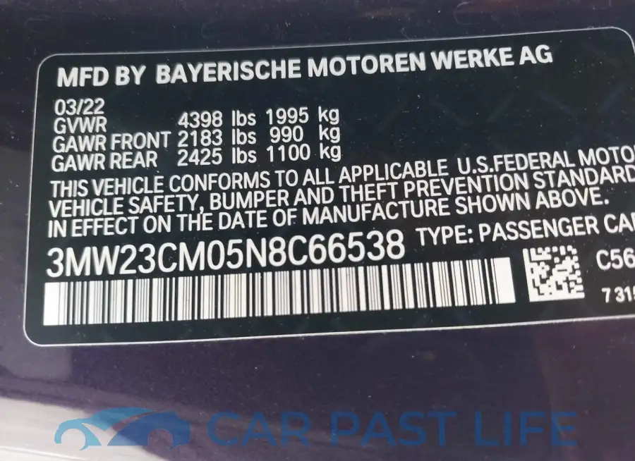 3MW23CM05N8C66538# 9