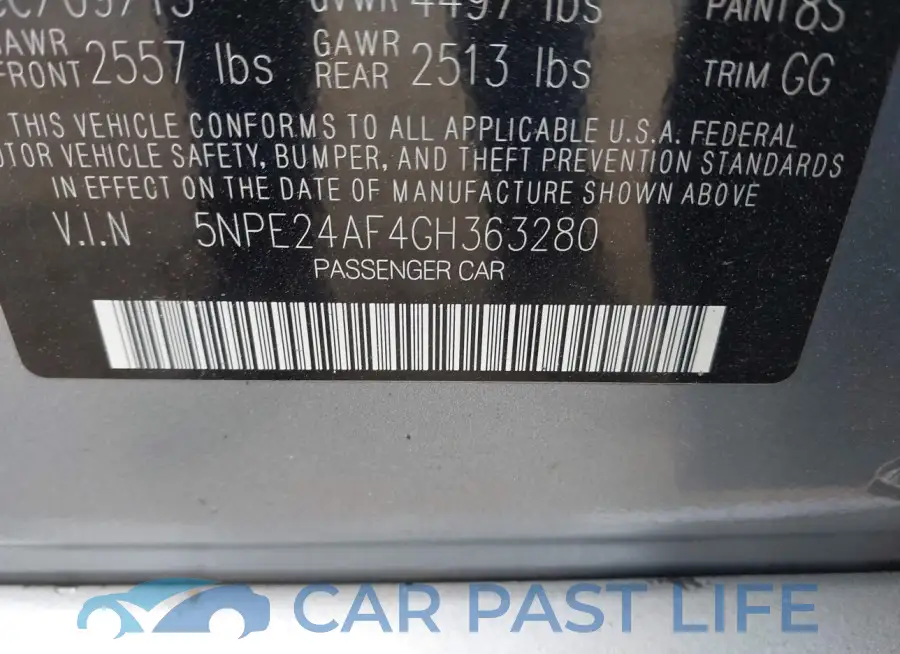 5NPE24AF4GH363280# 9