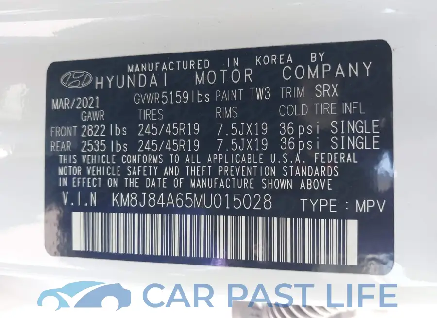 KM8J84A65MU015028# 9