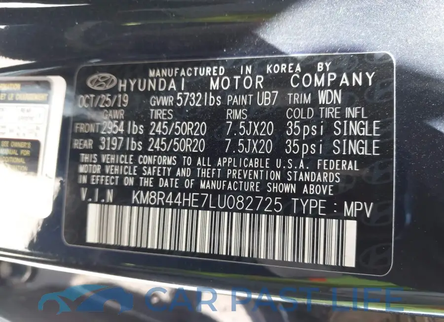 KM8R44HE7LU082725# 9