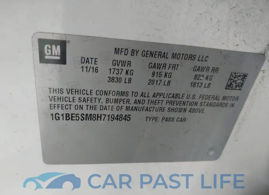 1G1BE5SM8H7194845# 9