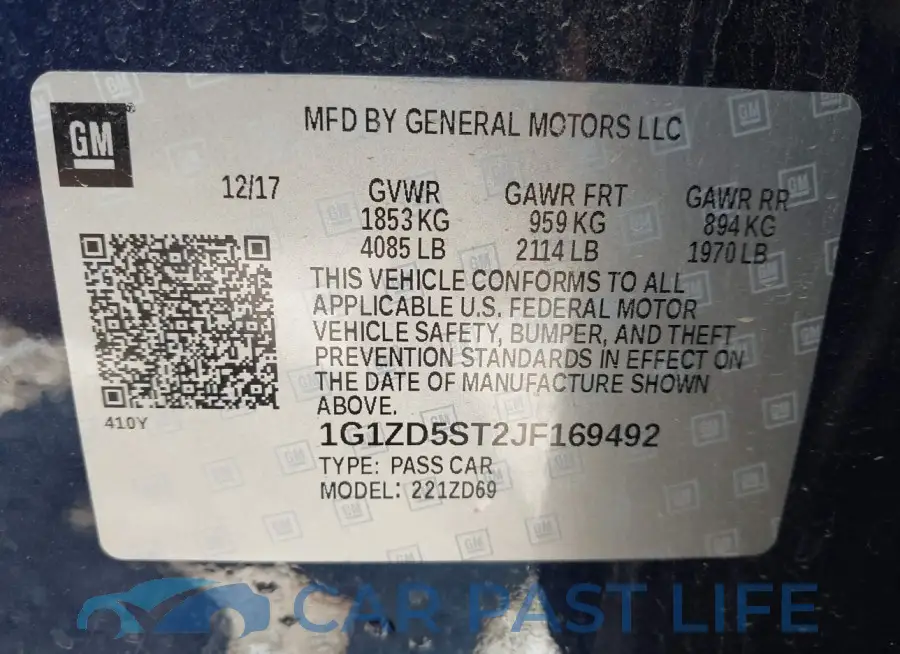 1G1ZD5ST2JF169492# 9
