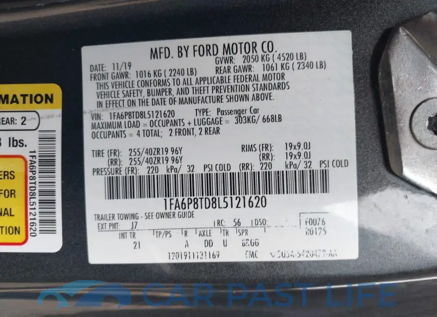 1FA6P8TD8L5121620# 9