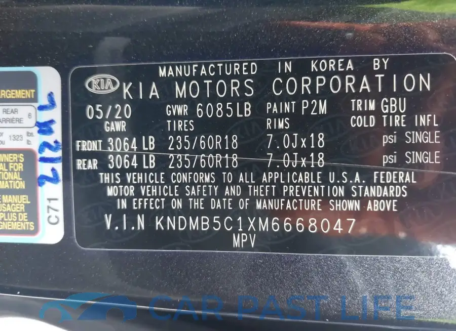 KNDMB5C1XM6668047# 9