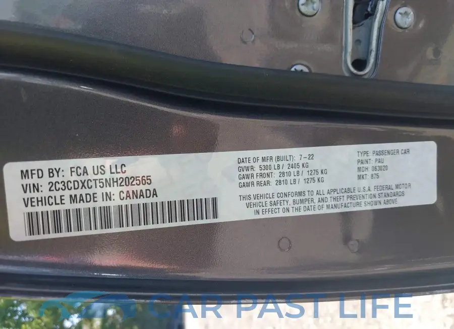 2C3CDXCT5NH202565# 9