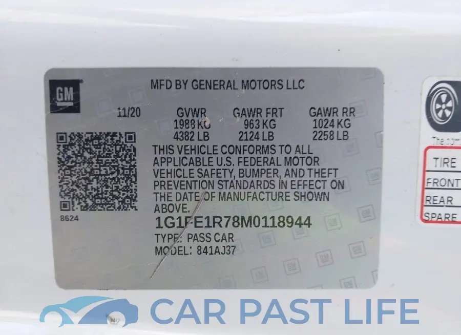 1G1FE1R78M0118944# 9