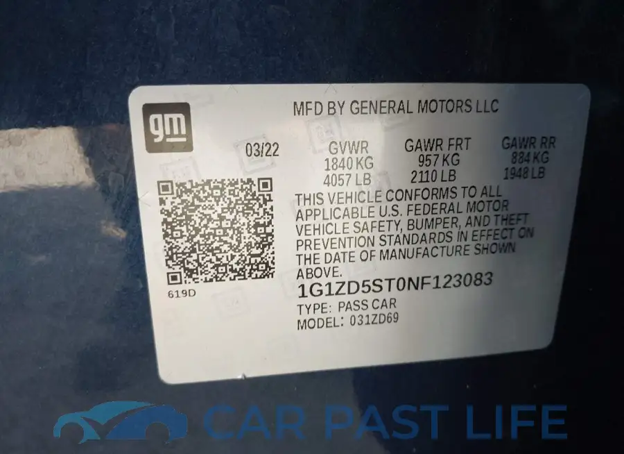1G1ZD5ST0NF123083# 9
