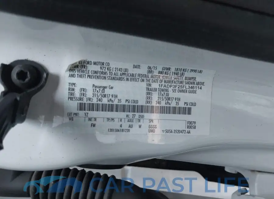1FADP3F25FL346114# 9