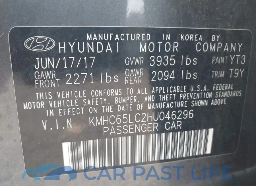 KMHC65LC2HU046296# 9