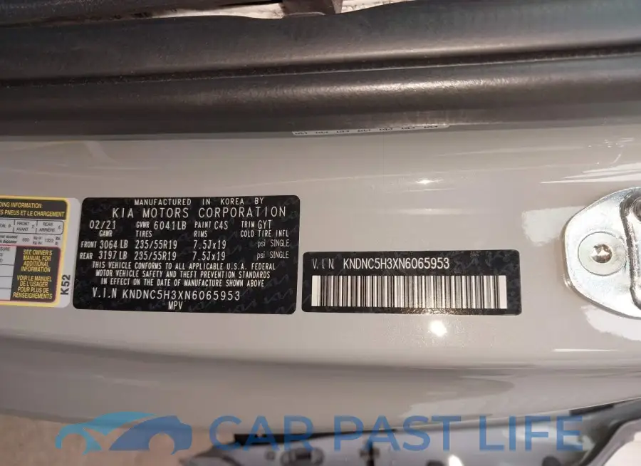 KNDNC5H3XN6065953# 9