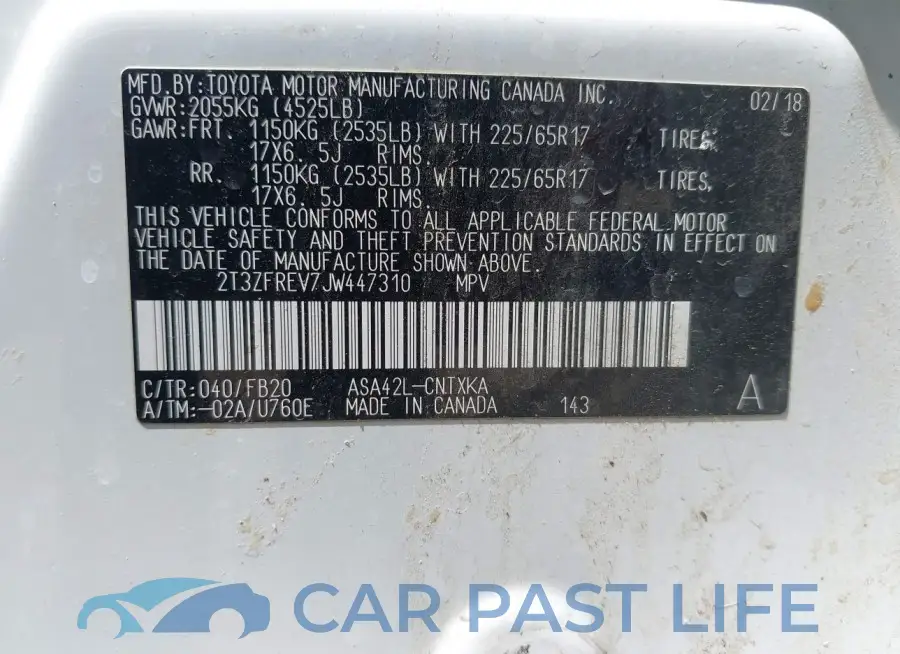 2T3ZFREV7JW447310# 9