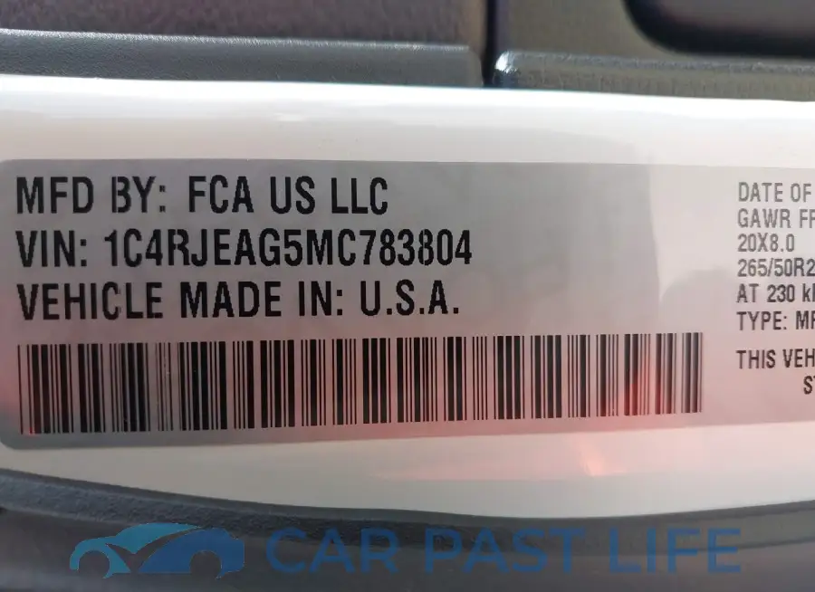 1C4RJEAG5MC783804# 9